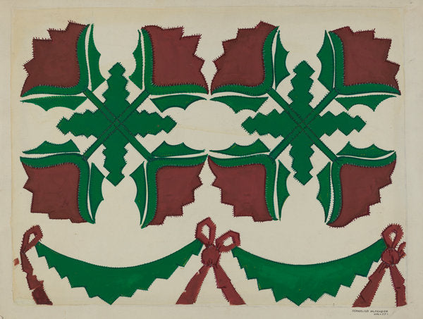 Quilt by Cornelius Frazier (American, active c. 1935), 16X12"(A3)Poster Print