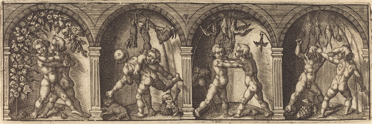 Les divers pourtraicts et figures III by Master AD (French, active c. 1600), 16X12"(A3)Poster Print