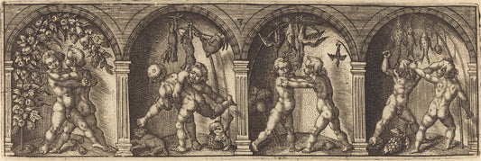Les divers pourtraicts et figures III by Master AD (French, active c. 1600), 16X12"(A3)Poster Print