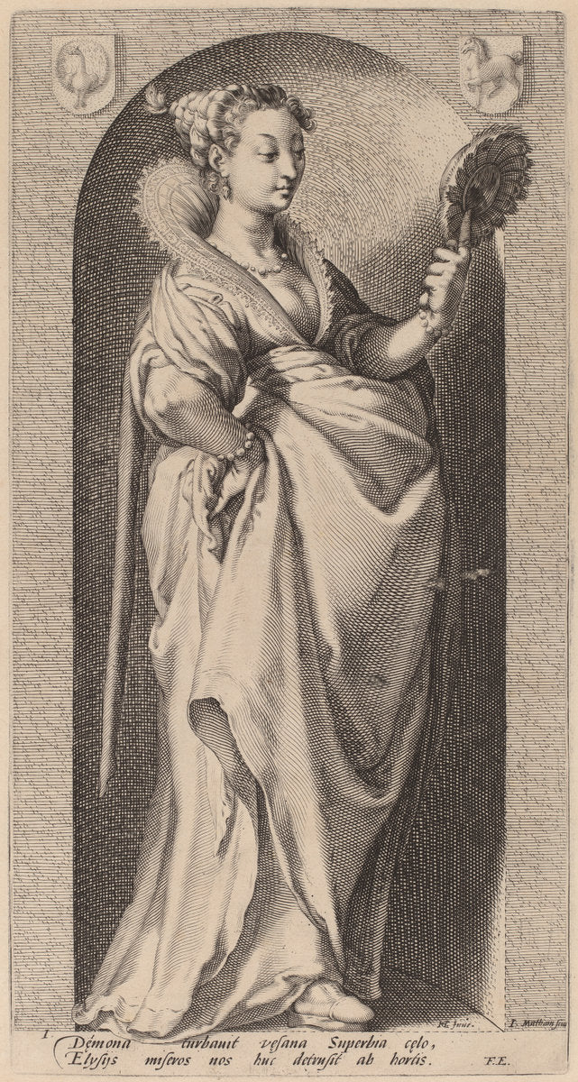 Pride by Jacob Matham after Hendrik Goltzius (Dutch, 1571 - 1631), 16X12"(A3)Poster Print