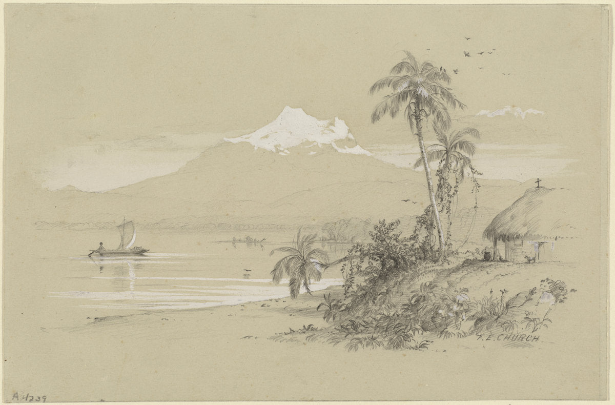 Magdalena River, New Granada, Equador by Frederic Edwin Church (American, 1826 - 1900), 16X12"(A3)Poster Print