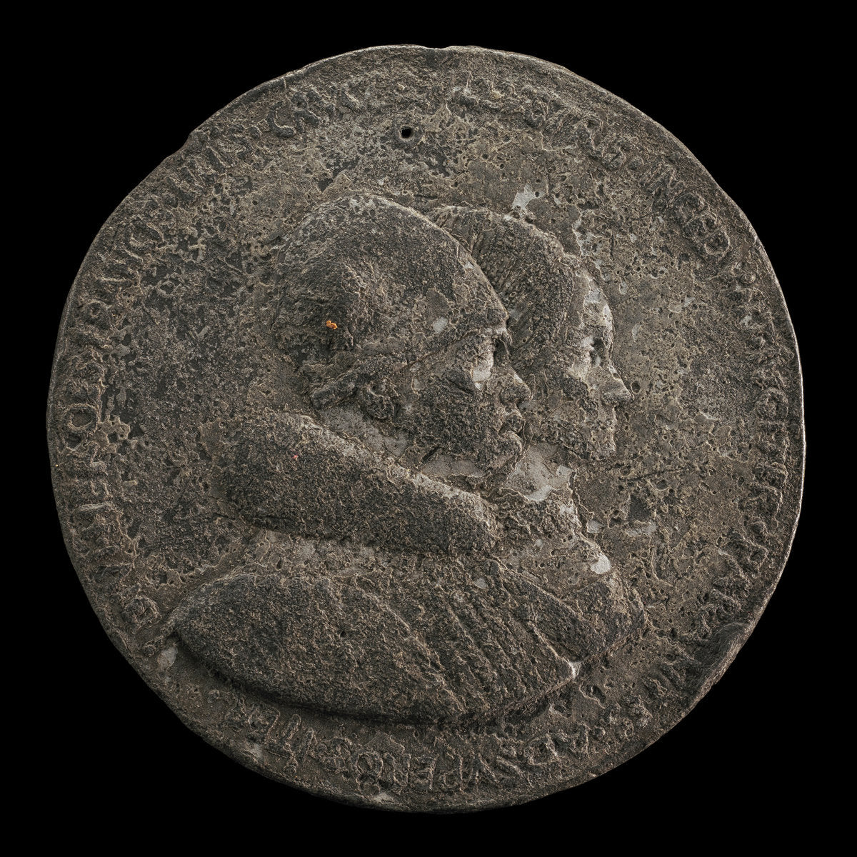 Rene d'Anjou, 1409-1480, King of Naples 1435-1442, and Jeanne de Laval, died 1498 [obverse] by Francesco Laurana (Dalmatian, 1420/1425 - 1502), 16X12"(A3)Poster Print