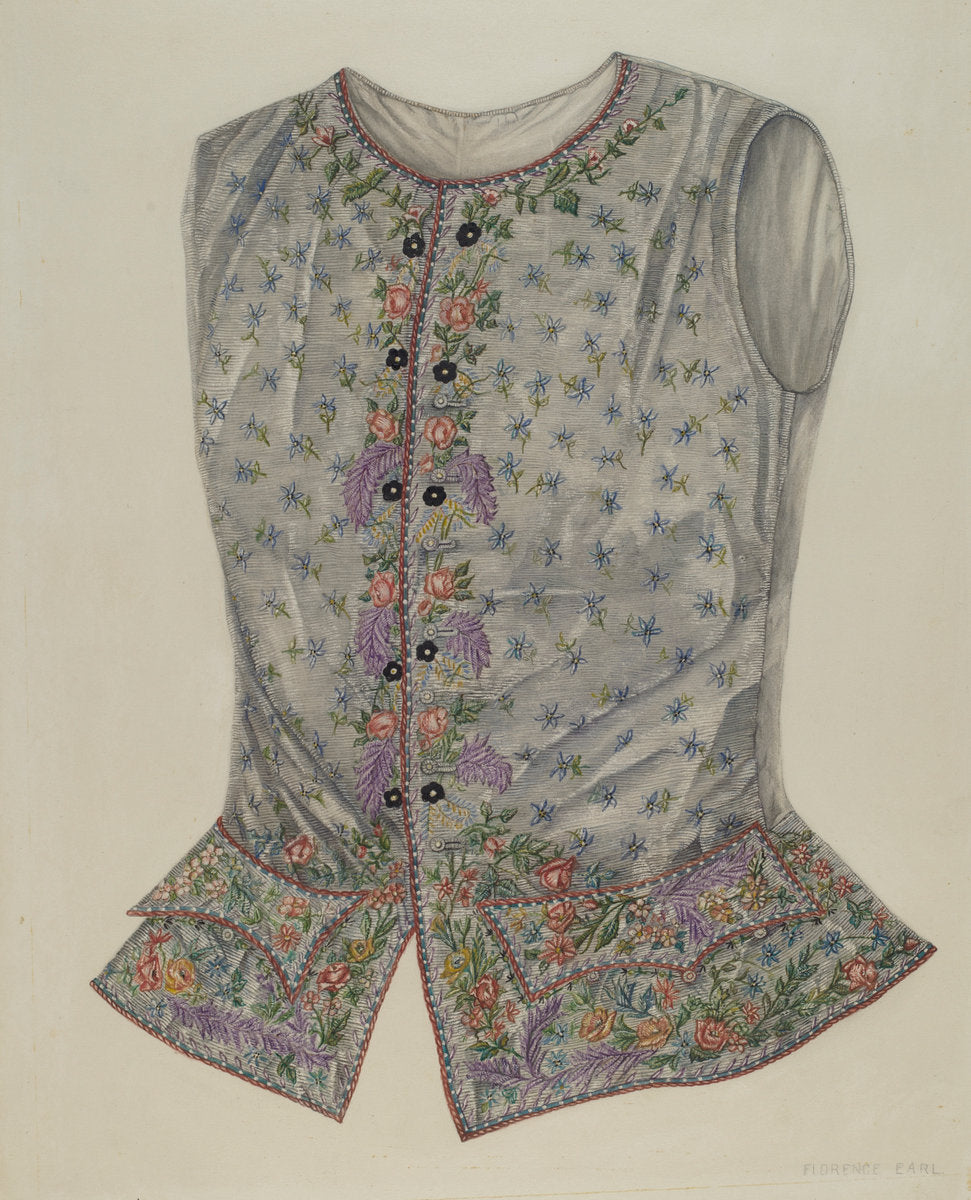 Silk Vest by Florence Earl (American, active c. 1935), 16X12"(A3)Poster Print