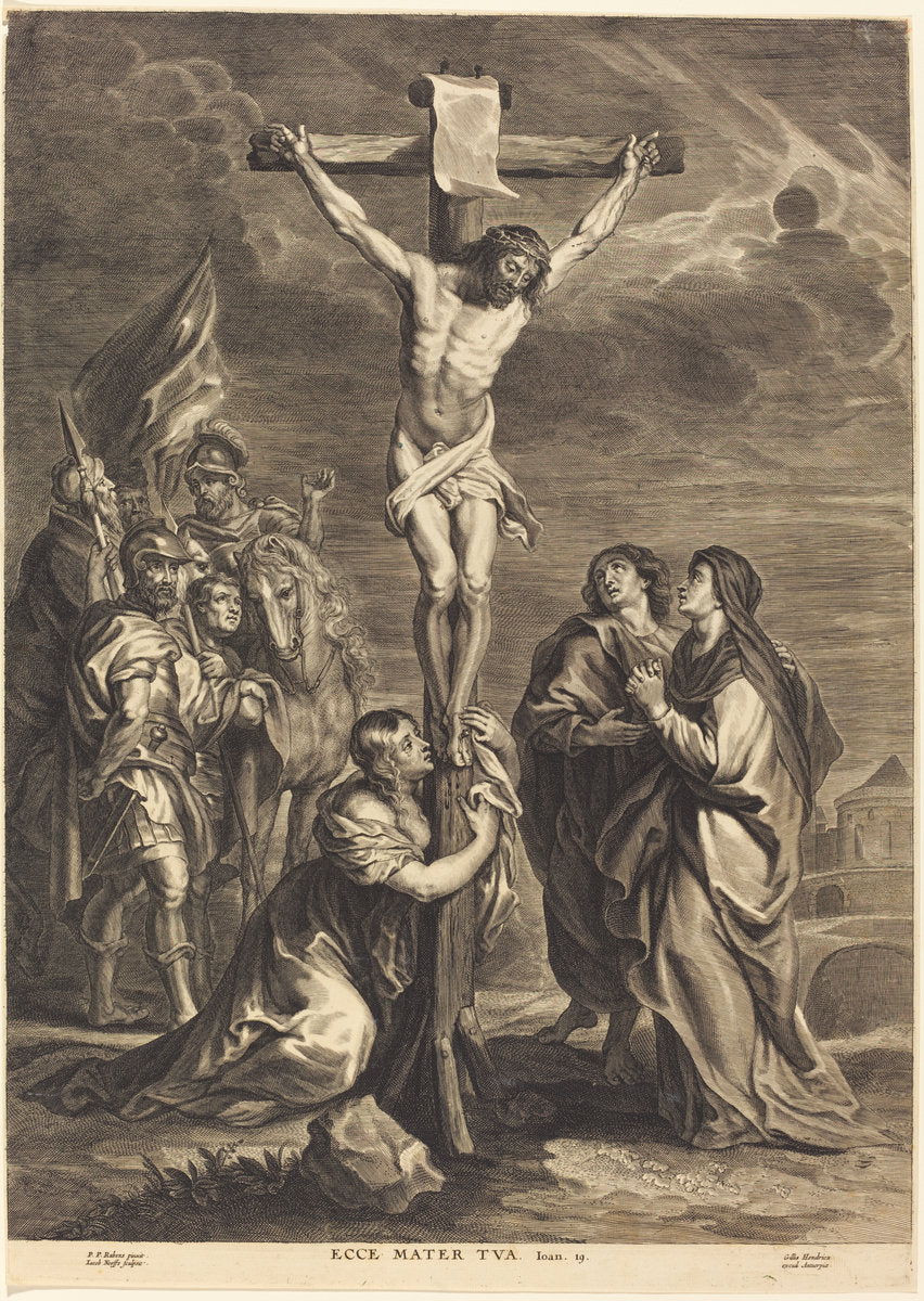 Christ on the Cross by Jacobus Neeffs (Flemish, 1610 - 1660 or after), 16X12"(A3)Poster Print