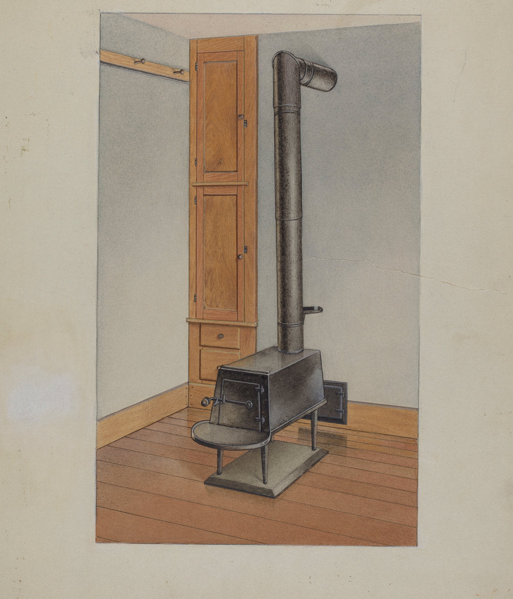 Shaker Stove by John W. Kelleher (American, active c. 1935), 16X12"(A3)Poster Print