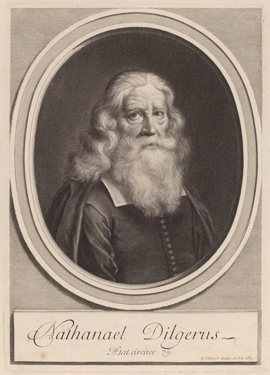 Nathanael Dilgerus by Gerard Edelinck (Flemish, 1640 - 1707), 16X12"(A3)Poster Print