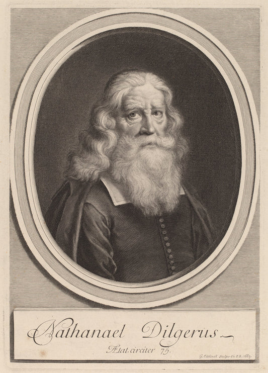 Nathanael Dilgerus by Gerard Edelinck (Flemish, 1640 - 1707), 16X12"(A3)Poster Print