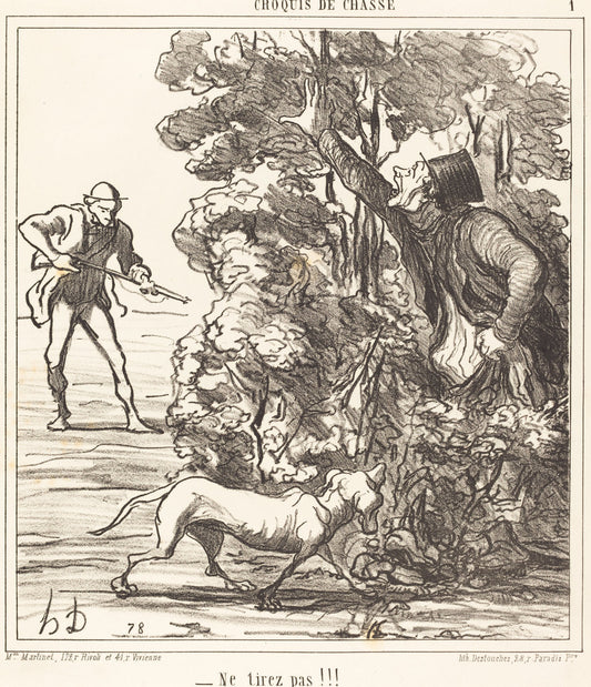 Ne tirez pas!!! by Honoré Daumier (French, 1808 - 1879), 16X12"(A3)Poster Print