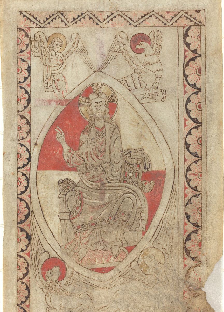 early 12th century by French 12th Century (Christ in Majesty [recto]), 16X12"(A3)Poster Print