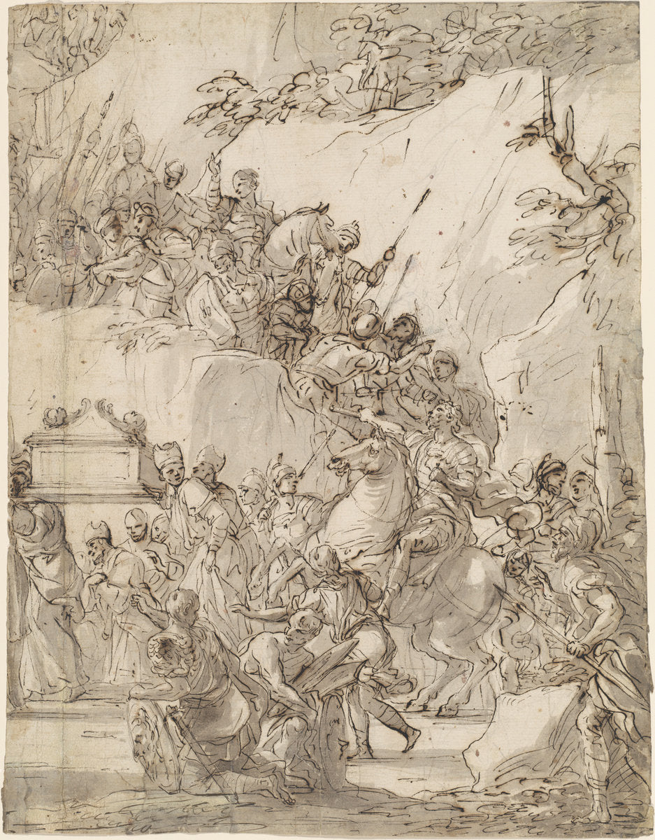 The Transport of the Ark of the Covenant by Nicola Malinconico (Italian, 1663 - 1721), 16X12"(A3)Poster Print