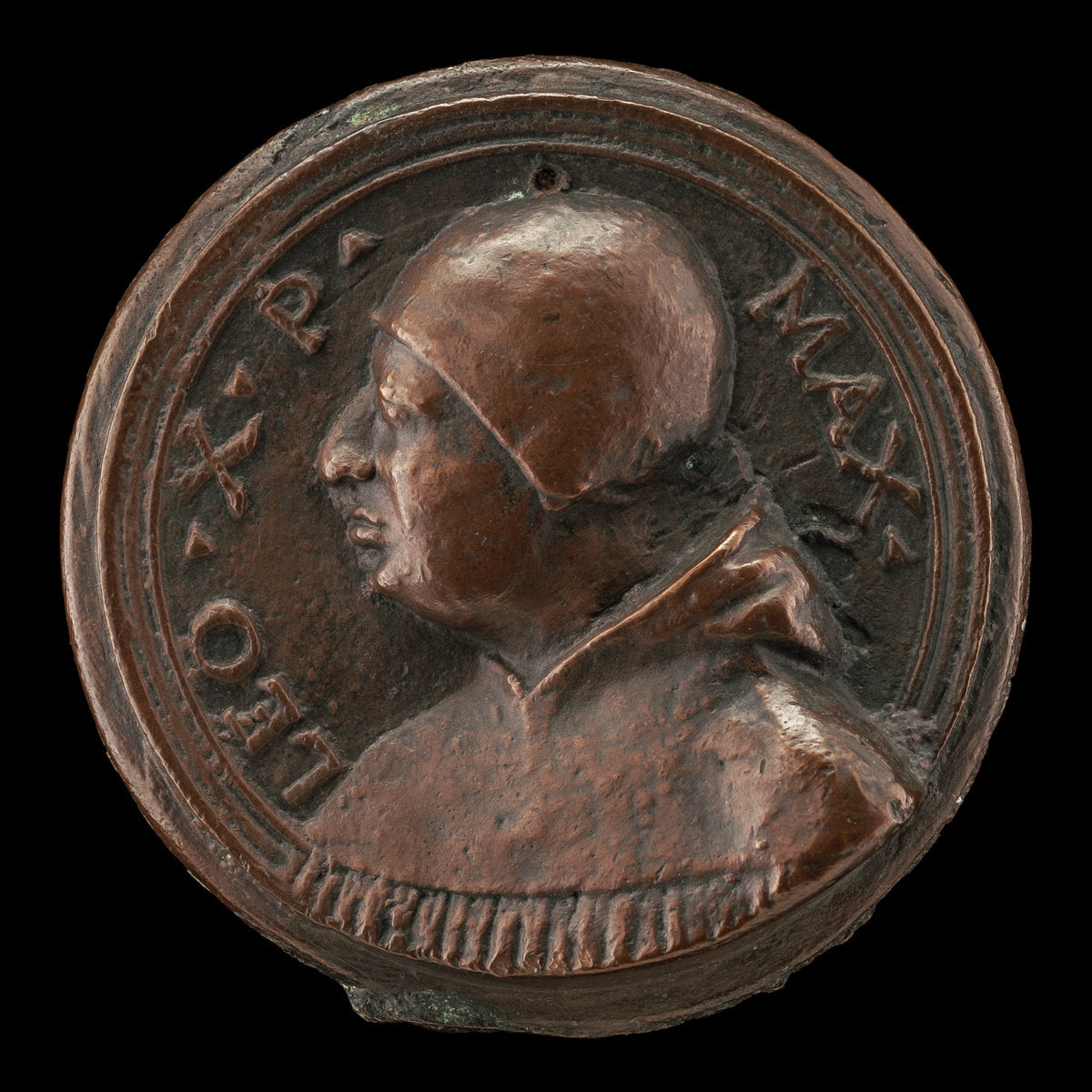 c. 1513/1515 by Roman 16th Century (Leo X (Giovanni de' Medici, 1475-1521), Pope 1513 [obverse]), 16X12"(A3)Poster Print