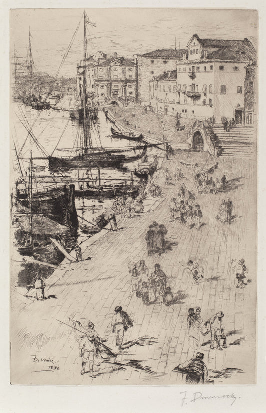 Riva degli Schiavoni (1) by Frank Duveneck (American, 1848 - 1919), 16X12"(A3)Poster Print