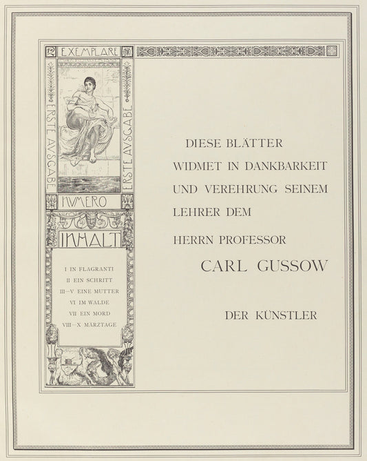 Dedication by Max Klinger (German, 1857 - 1920), 16X12"(A3)Poster Print