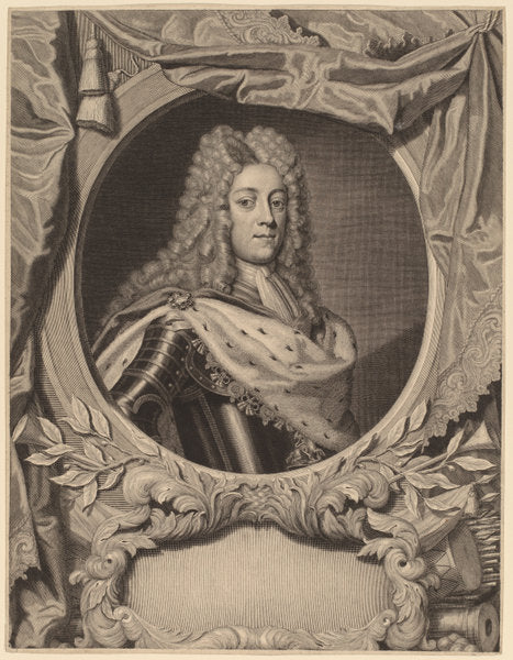 King George II by Pieter Stevens van Gunst (Dutch, 1659 - c. 1724), 16X12"(A3)Poster Print