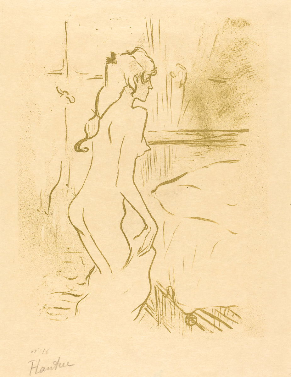 Study of a Woman (Etude de femme) by Henri de Toulouse-Lautrec (French, 1864 - 1901), 16X12"(A3)Poster Print