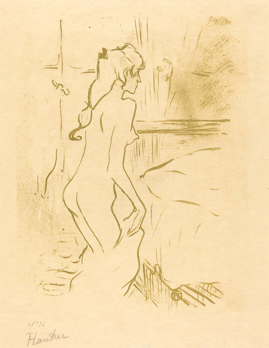 Study of a Woman (Etude de femme) by Henri de Toulouse-Lautrec (French, 1864 - 1901), 16X12"(A3)Poster Print