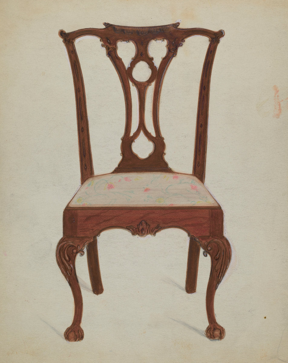 Chair by John Garay (American, active c. 1935), 16X12"(A3)Poster Print