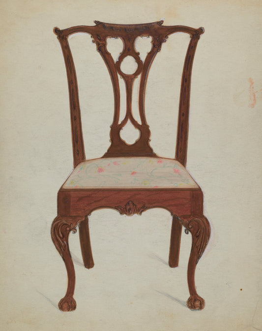 Chair by John Garay (American, active c. 1935), 16X12"(A3)Poster Print