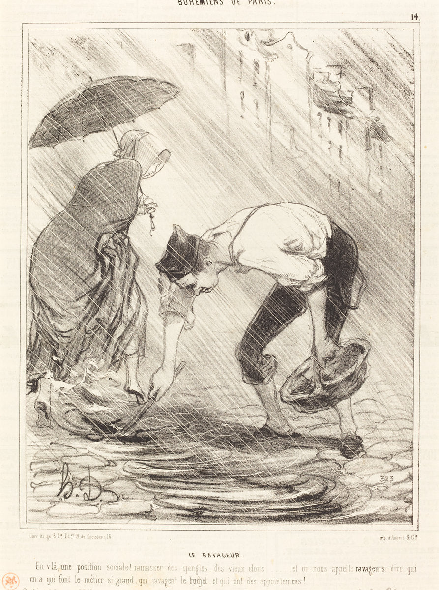 Le Ravageur by Honoré Daumier (French, 1808 - 1879), 16X12"(A3)Poster Print