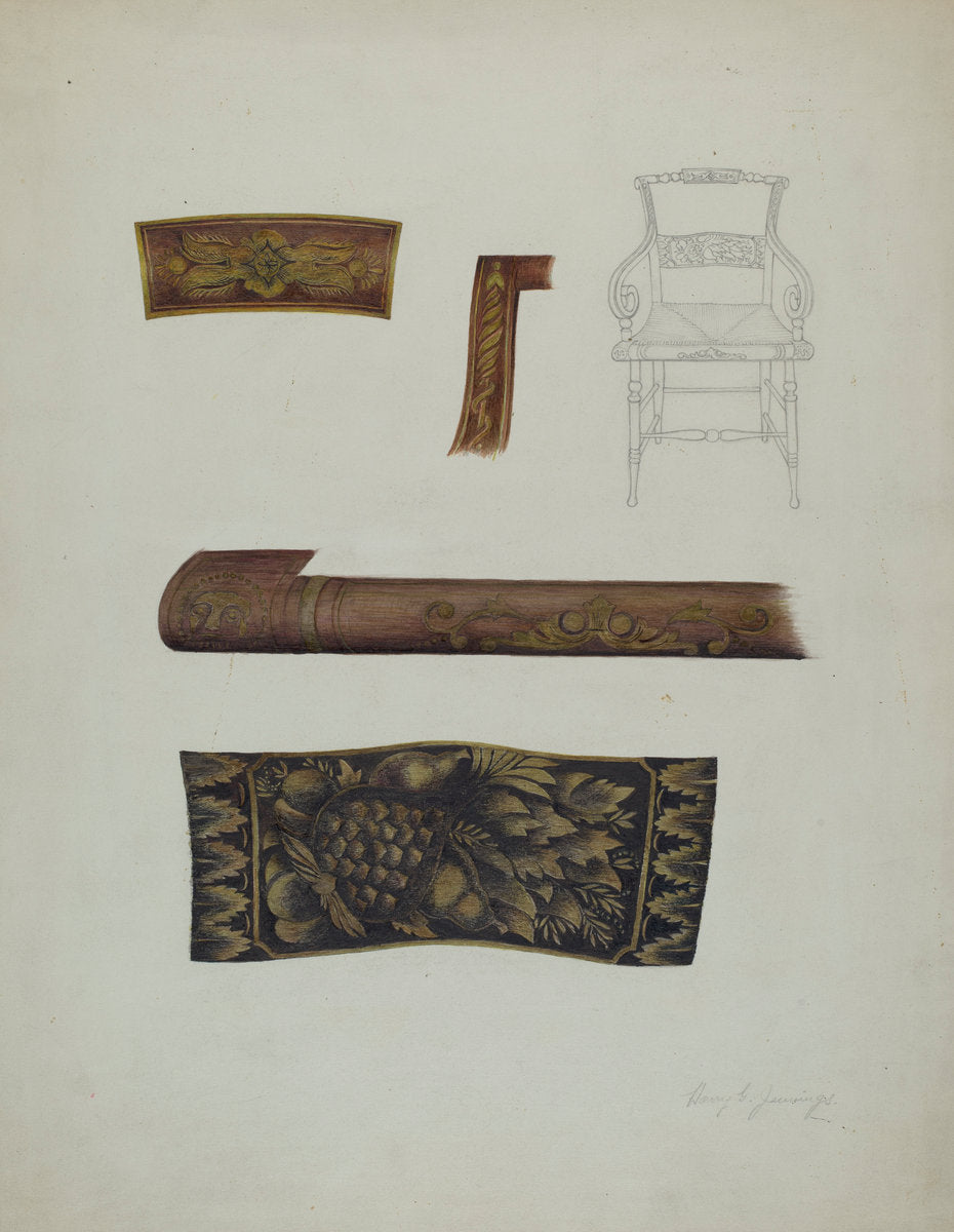 Hitchcock Chair by Harry Jennings (American, active c. 1935), 16X12"(A3)Poster Print