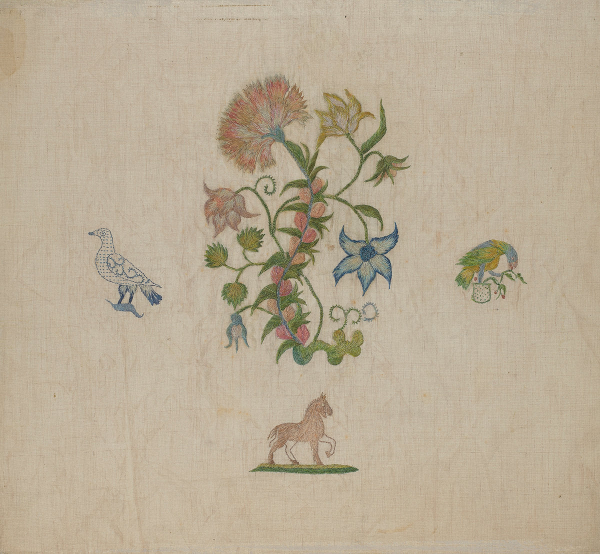 Embroidery by Isabella Ruth Doerfler (American, active c. 1935), 16X12"(A3)Poster Print