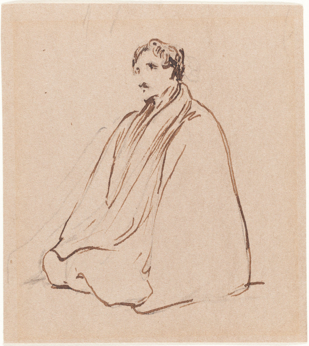 Seated Man by George Jones (British, 1786 - 1869), 16X12"(A3)Poster Print
