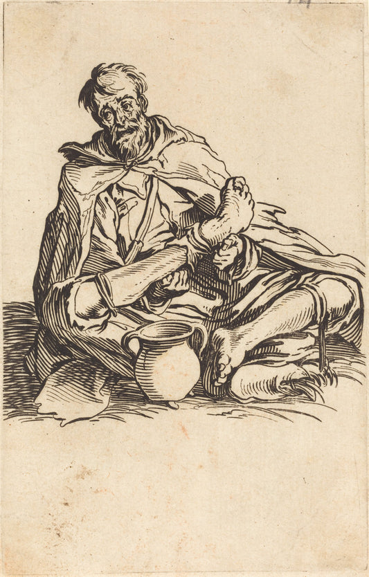 The Sick Man by Jacques Callot (French, 1592 - 1635), 16X12"(A3)Poster Print