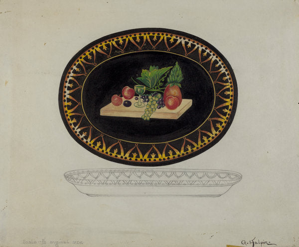 Tray by Grace Halpin (American, active c. 1935), 16X12"(A3)Poster Print