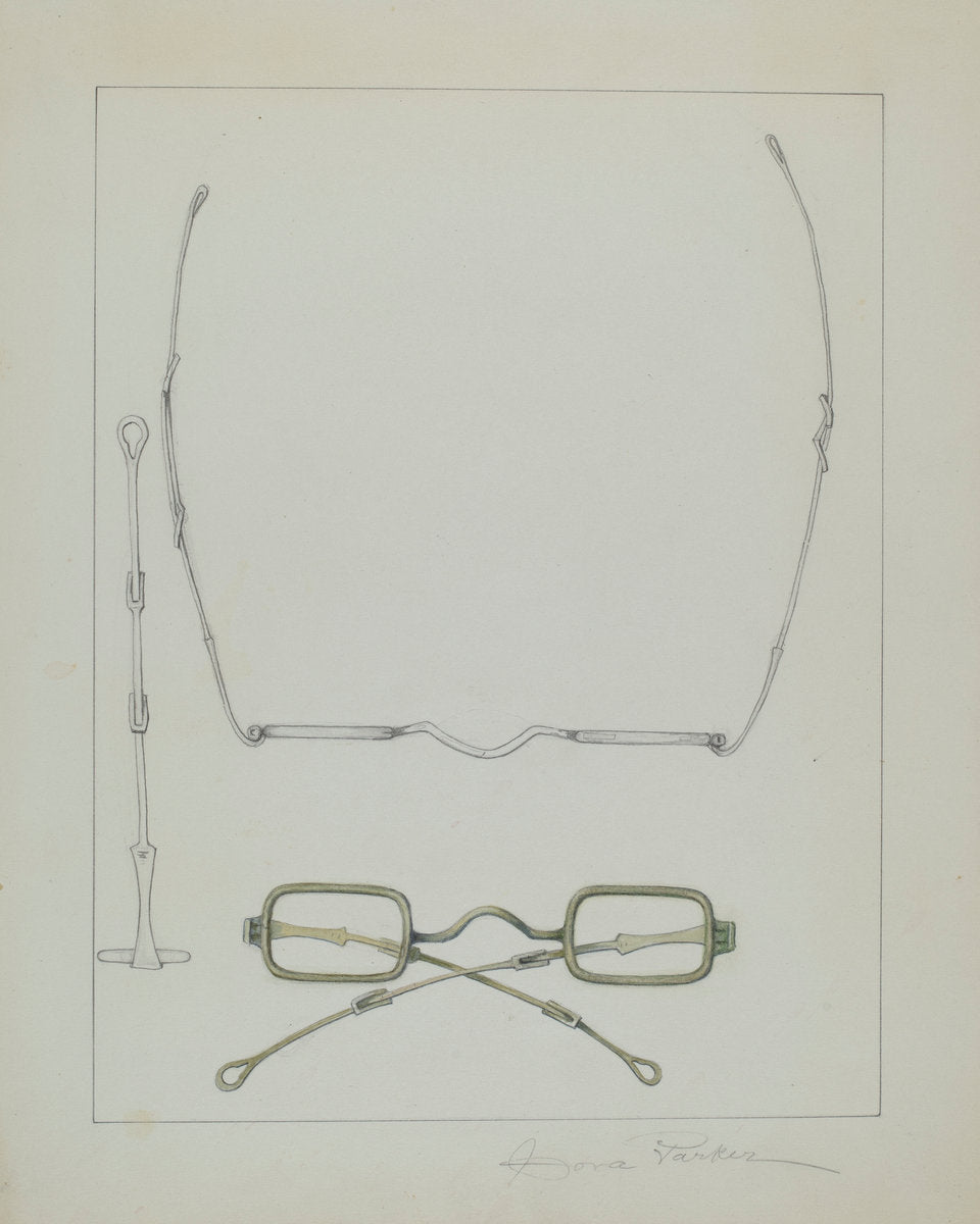 Spectacles by Cora Parker (American, active c. 1935), 16X12"(A3)Poster Print