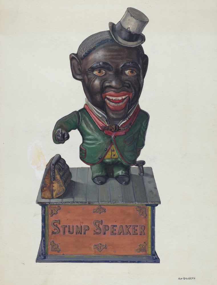 Stump Speaker Bank by Alf Bruseth (American, active c. 1935), 16X12"(A3)Poster Print