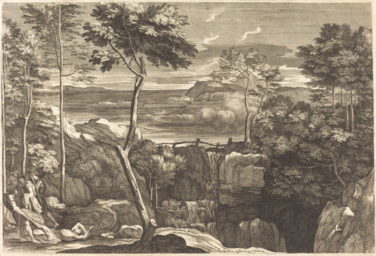 The Parable of the Good Samaritan by Sébastien Bourdon (French, 1616 - 1671), 16X12"(A3)Poster Print
