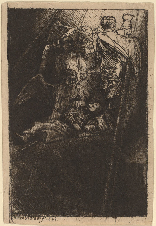 Jacob's Ladder by Rembrandt van Rijn (Dutch, 1606 - 1669), 16X12"(A3)Poster Print
