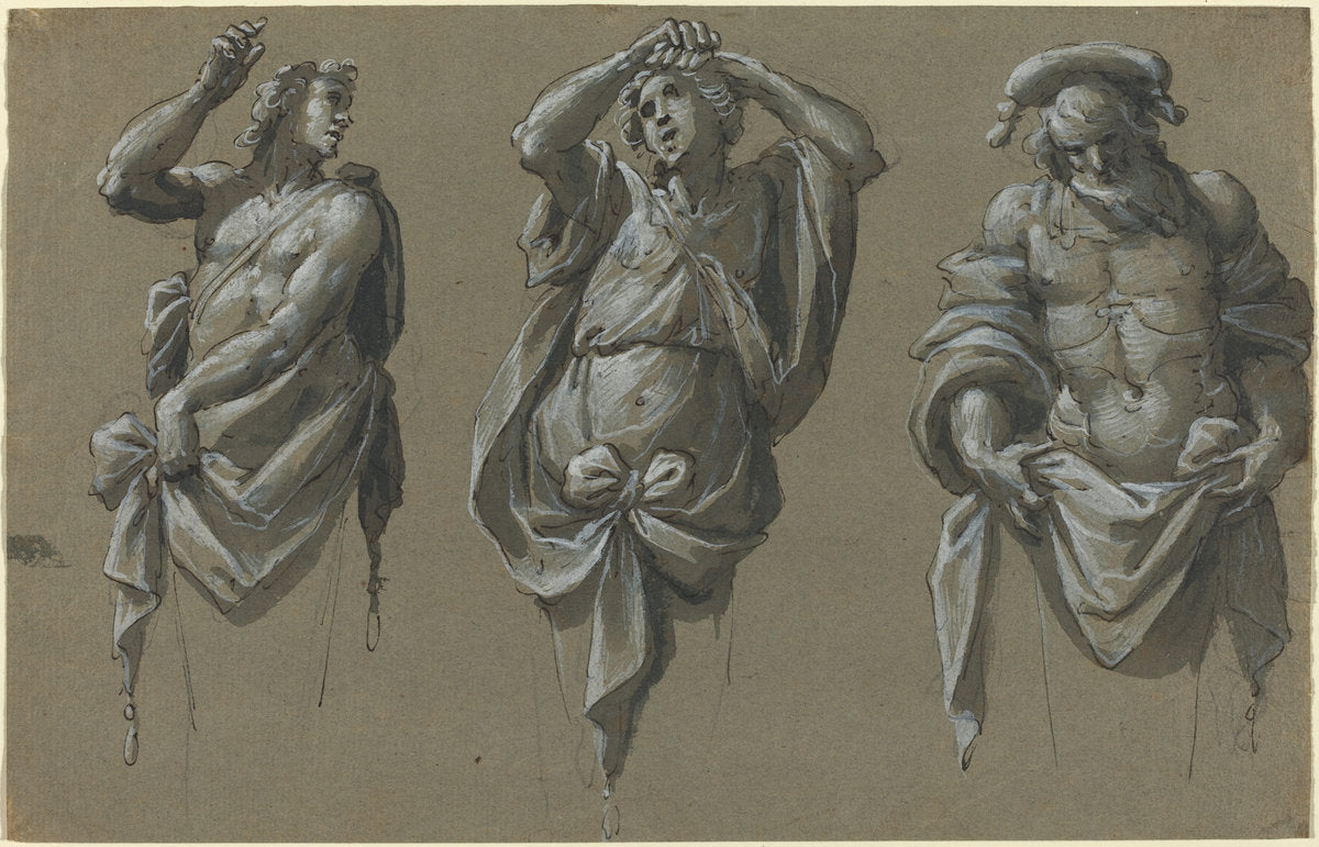 Three Herms by Giovanni Mauro della Rovere (Milanese, 1575 - 1640), 16X12"(A3)Poster Print