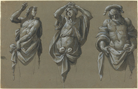 Three Herms by Giovanni Mauro della Rovere (Milanese, 1575 - 1640), 16X12"(A3)Poster Print