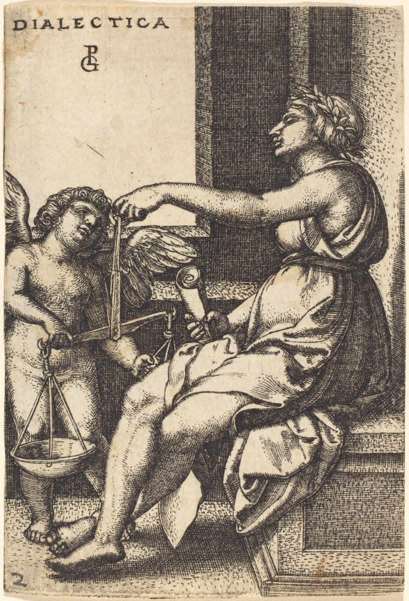 Dialectic by Georg Pencz (German, c. 1500 - 1550), 16X12"(A3)Poster Print