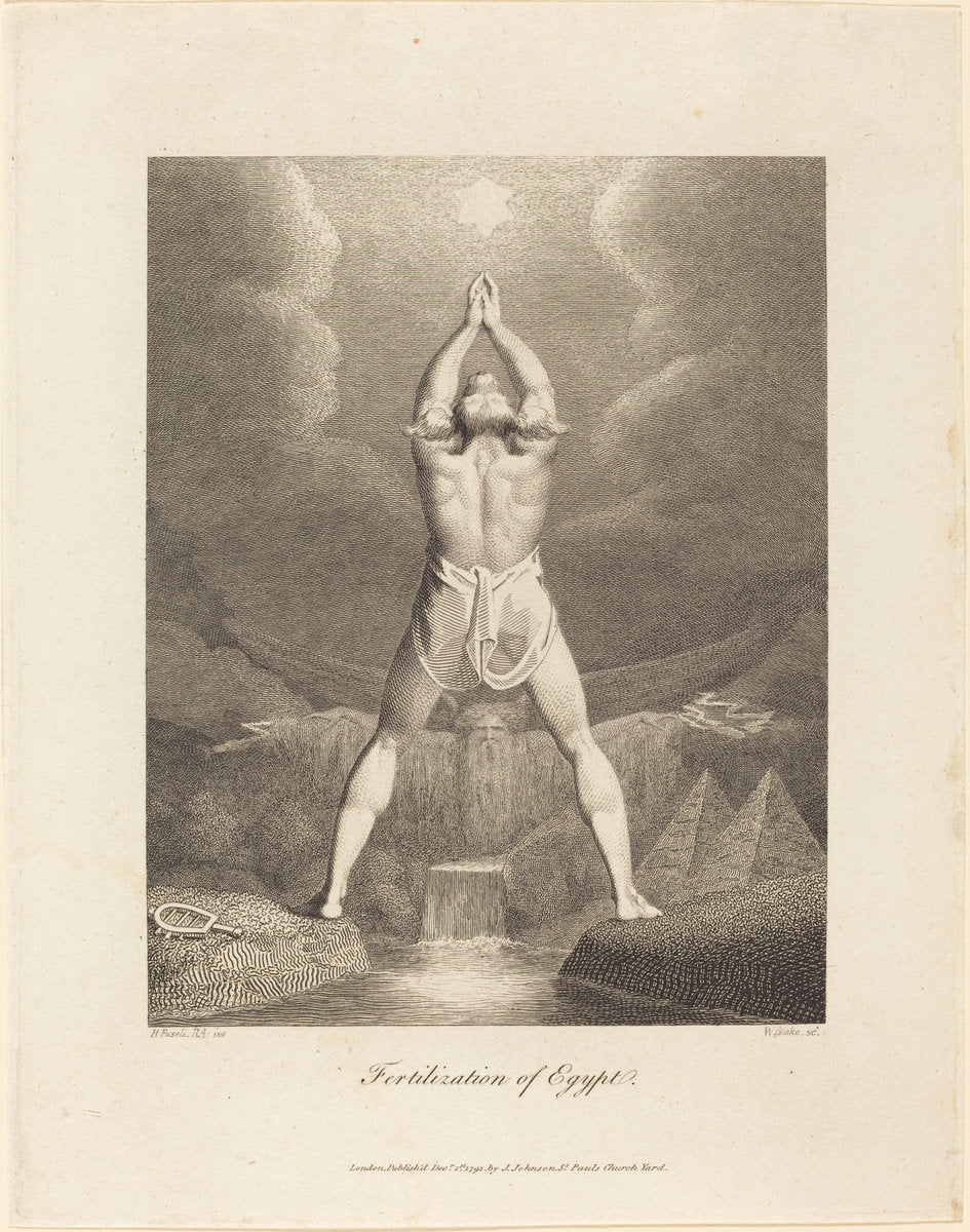 Fertilization of Egypt by William Blake after Henry Fuseli (British, 1757 - 1827), 16X12"(A3)Poster Print