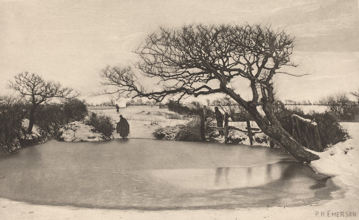 A Winter's Morning by Peter Henry Emerson (British, born Cuba, 1856 - 1936), 16X12"(A3)Poster Print