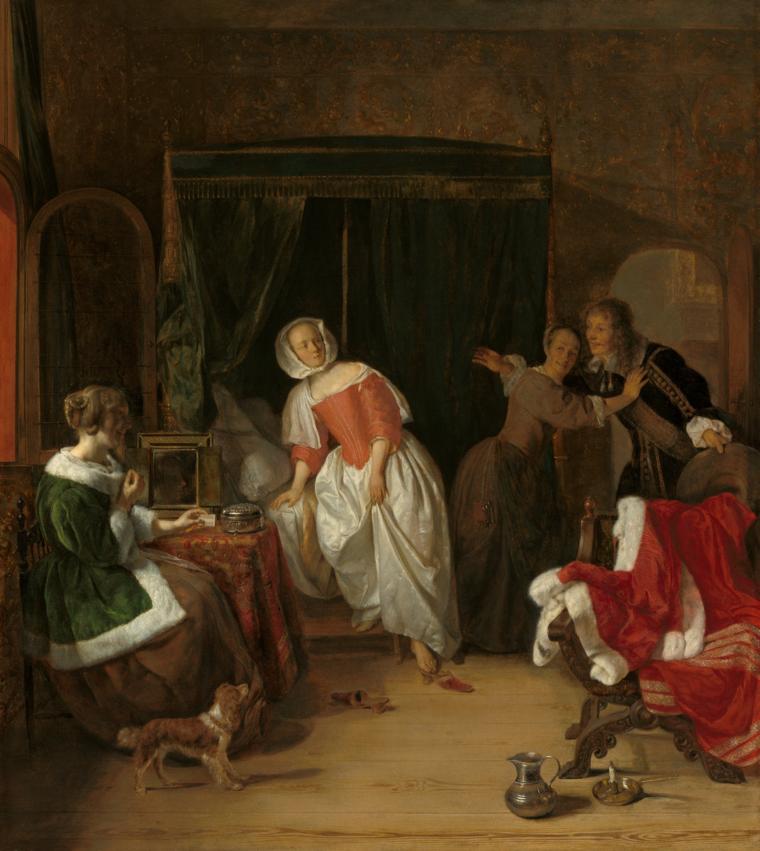 The Intruder by Gabriel Metsu (Dutch, 1629 - 1667), 16X12"(A3)Poster Print