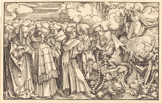 Allegory - Religious Frivolity by Hans Weiditz, II (German, 1500 or before - c. 1536), 16X12"(A3)Poster Print