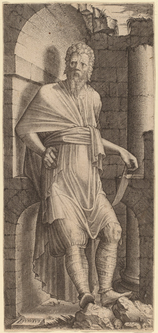 Saint Bartholomew by Lambert Suavius (Flemish, c. 1510 - 1567), 16X12"(A3)Poster Print