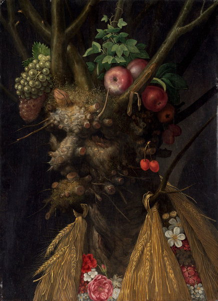 Four Seasons in One Head by Giuseppe Arcimboldo (Italian, 1526 - 1593), 16X12"(A3)Poster Print