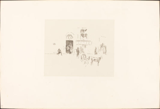 Gaiety Stage Door by James McNeill Whistler (American, 1834 - 1903), 16X12"(A3)Poster Print