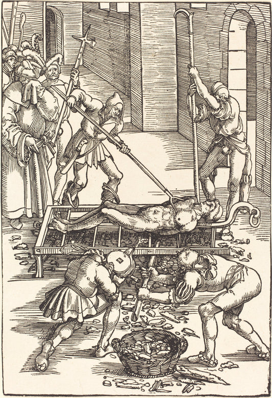 Martyrdom of Saint Lawrence by Hans Baldung Grien (German, 1484/1485 - 1545), 16X12"(A3)Poster Print
