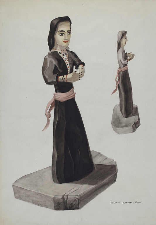 Bulto, Santa Rita by Majel G. Claflin (American, active c. 1935), 16X12"(A3)Poster Print
