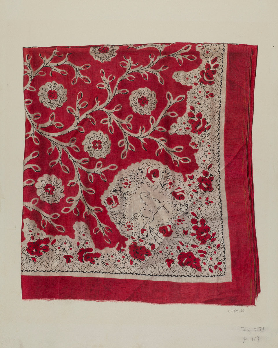 Printed Textile by Ernest Capaldo (American, active c. 1935), 16X12"(A3)Poster Print