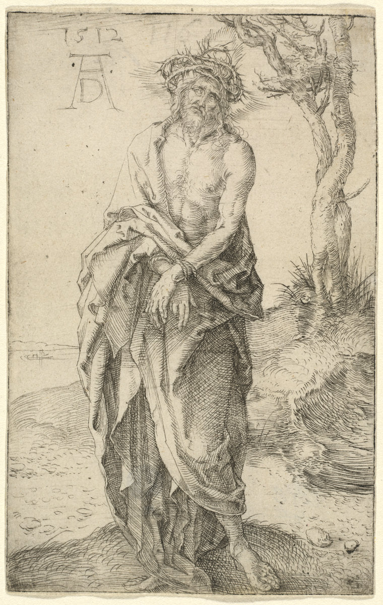 The Man of Sorrows with Hands Bound by Albrecht Dürer (German, 1471 - 1528), 16X12"(A3)Poster Print