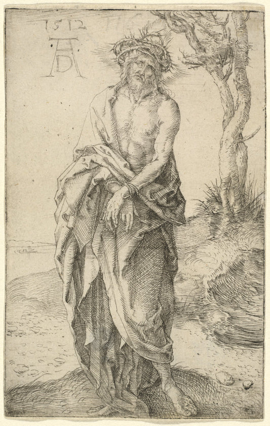 The Man of Sorrows with Hands Bound by Albrecht Dürer (German, 1471 - 1528), 16X12"(A3)Poster Print