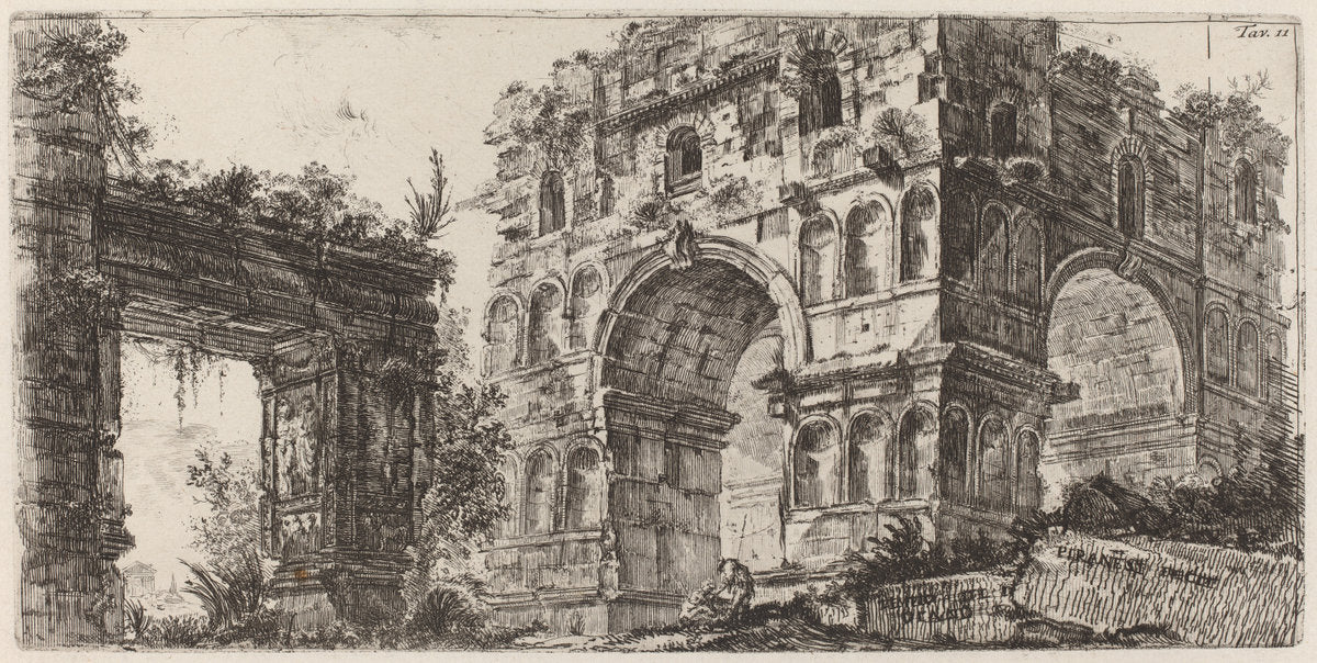Tempio di Diana by Giovanni Battista Piranesi (Italian, 1720 - 1778), 16X12"(A3)Poster Print