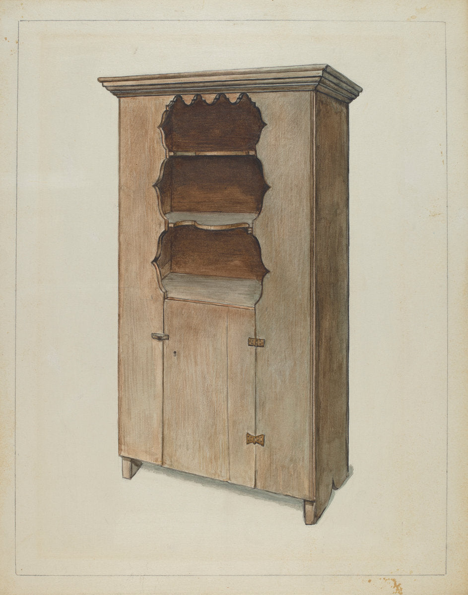 Cupboard by Bernard Gussow (American, active c. 1935), 16X12"(A3)Poster Print