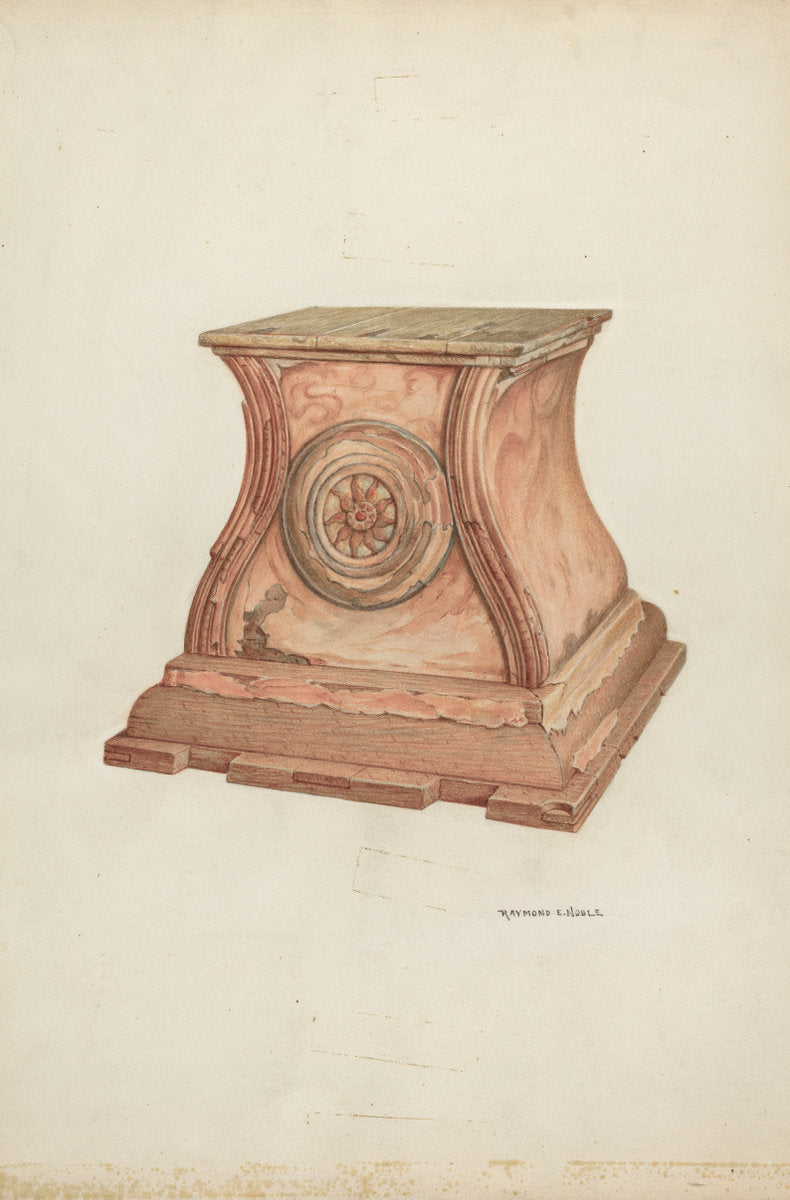 Stand for Baptismal Font by Raymond E. Noble (American, active c. 1935), 16X12"(A3)Poster Print
